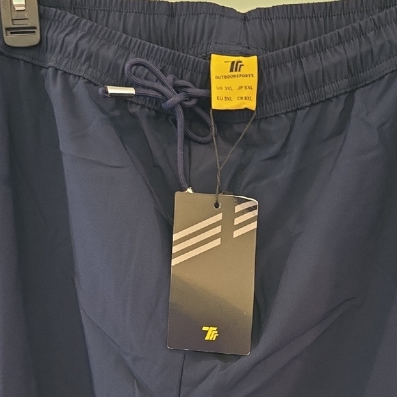 Travels Together With You Pants Elastic Waistband Navy Blue Men's Size 3XL NWT - Picture 2 of 14